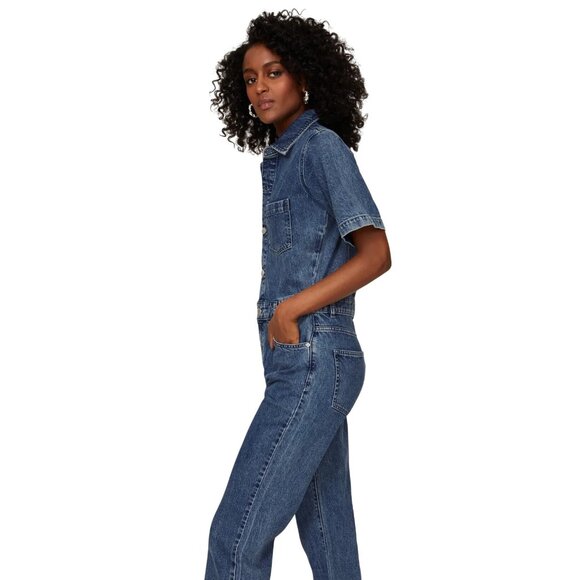DL1961 Hannah Denim Jumpsuit in Blue Medium Womens Jeans Denim Outfit - Picture 10 of 16